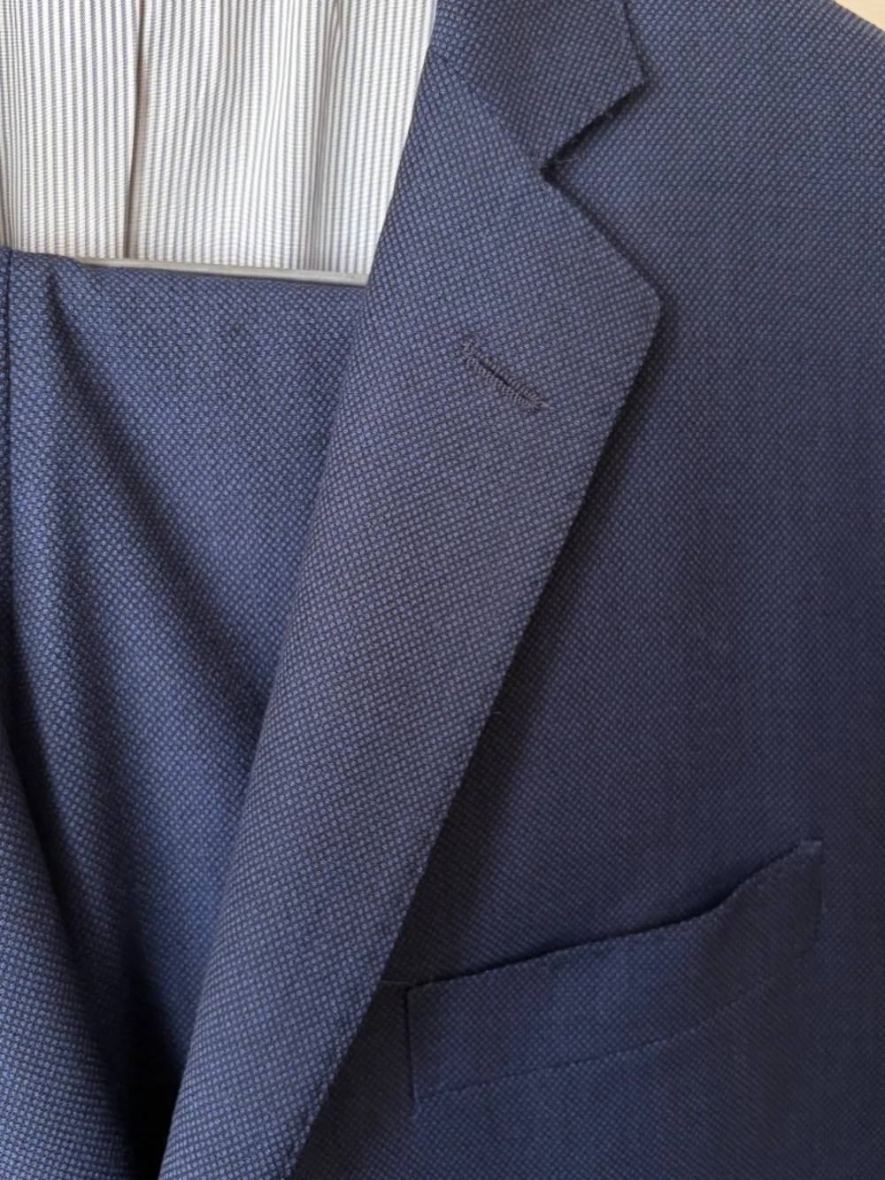 Share Brooks Brothers Explorer Regent Fit 44L Navy Wool Stretch Suit 44 Long